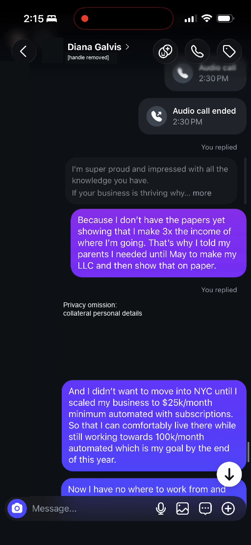E03-32: March message referring to making an LLC by May